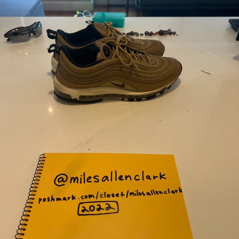 Nike Air Max 97 Metallic Gold Sz 11.5 US